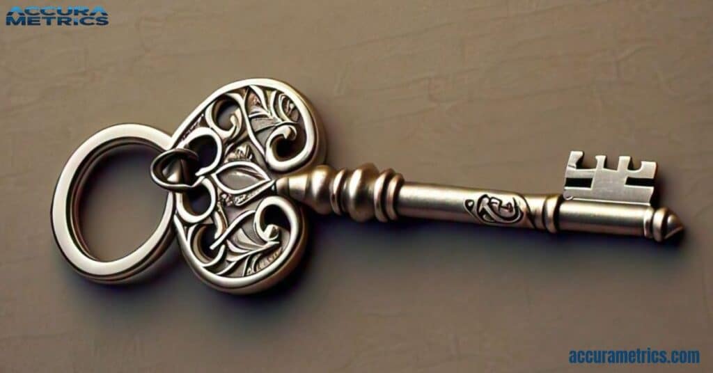 A house key 5 cm long