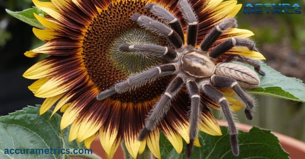 A large sunflower or a tarantula.