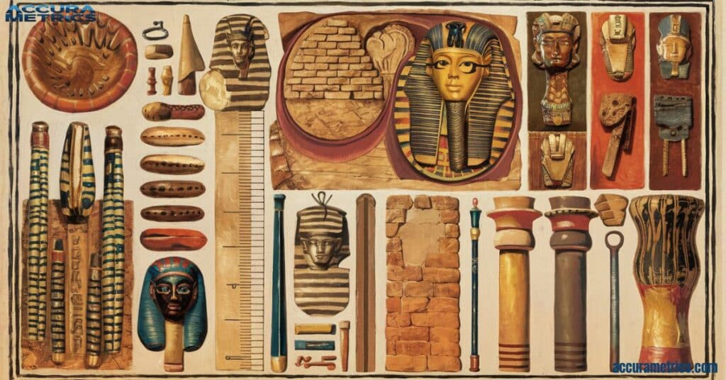 An artistic depiction of ancient Egyptian measurements