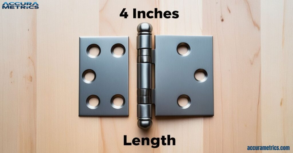 door hinges measure 4 inches in length.