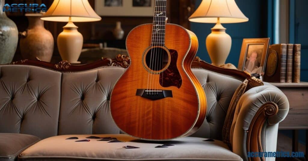 Twenty Inches body of an acoustic guitar