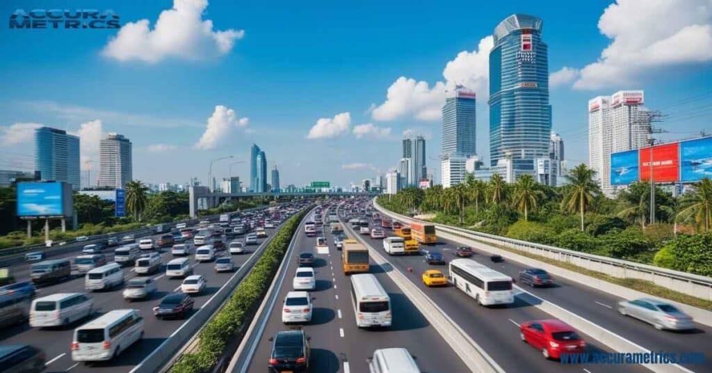 Bang Na Expressway in Bangkok, Thailand, a highway recognized as one of the longest bridges.