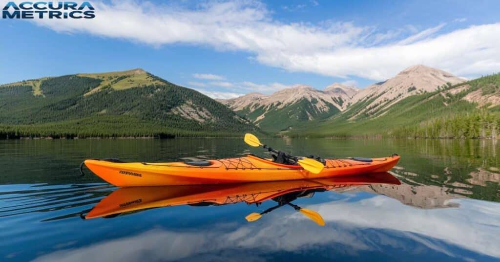 Kayak on a peaceful lake.