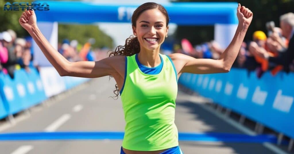 Runner visualizing a 50 kilometers race.