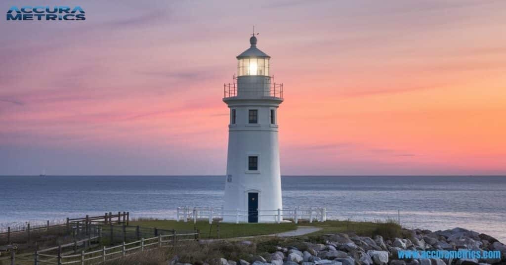 The Shortest in Norderney, Germany, standing at 29 feet (9 meters) tall, serving as a vital navigational aid.