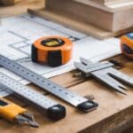 measuring tools, such as a tape measure, ruler, caliper, and digital measuring device