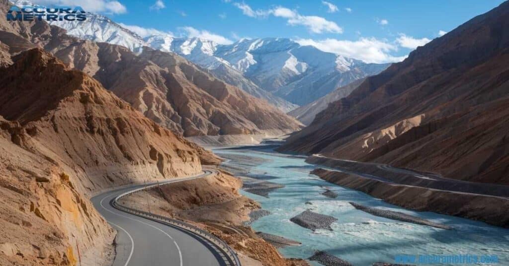 One of the highest and longest roads, crossing the Himalayas at 17,000 feet.