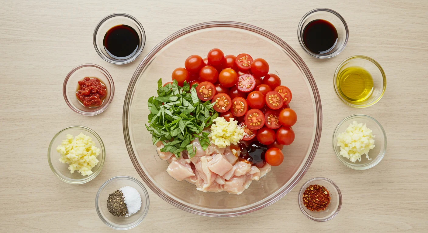 High-Protein Skillet Bruschetta Chicken