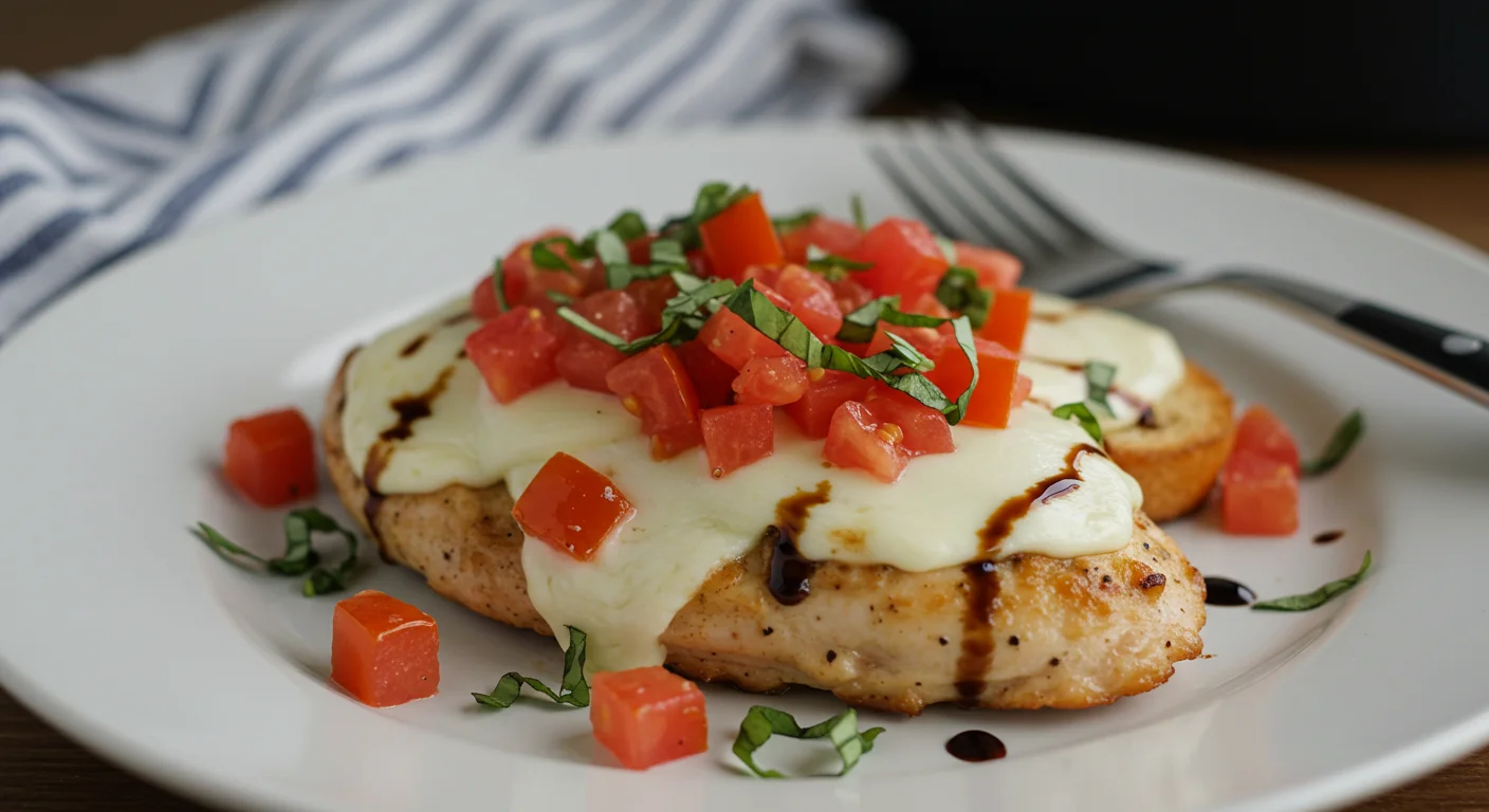High-Protein Skillet Bruschetta Chicken