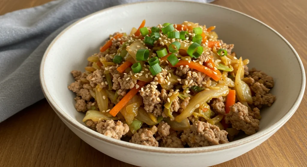 High-Protein Egg Roll Bowls