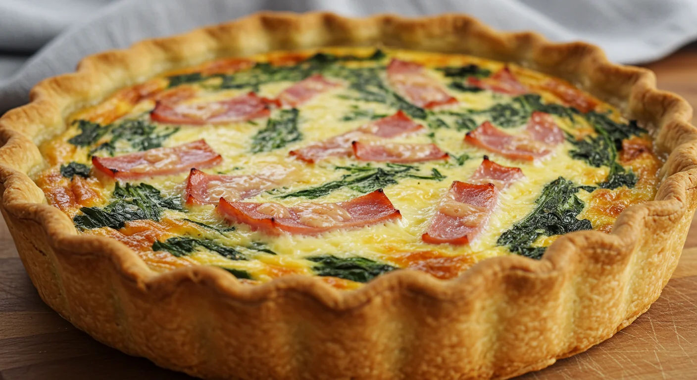 High-Protein Ham & Spinach Quiche