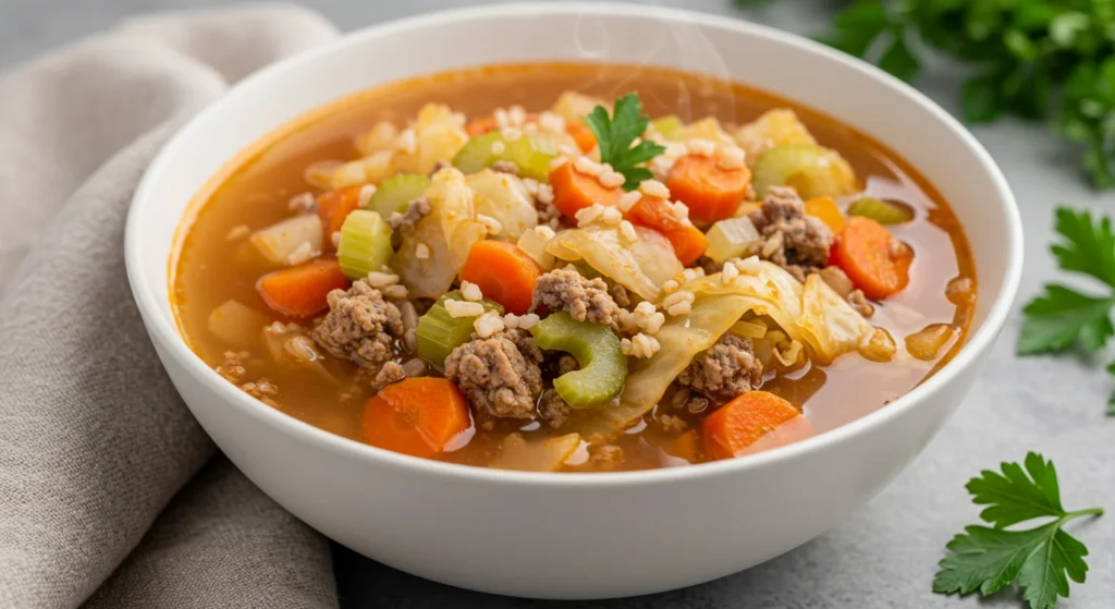 High-Protein Stuffed Cabbage Soup